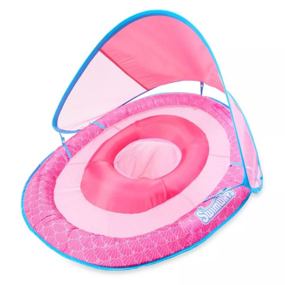 Swimways Sun Canopy Spring Float Baby Pool Lounger for 9-24 months